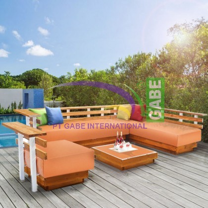 Orange Eazy Sofa For Pool